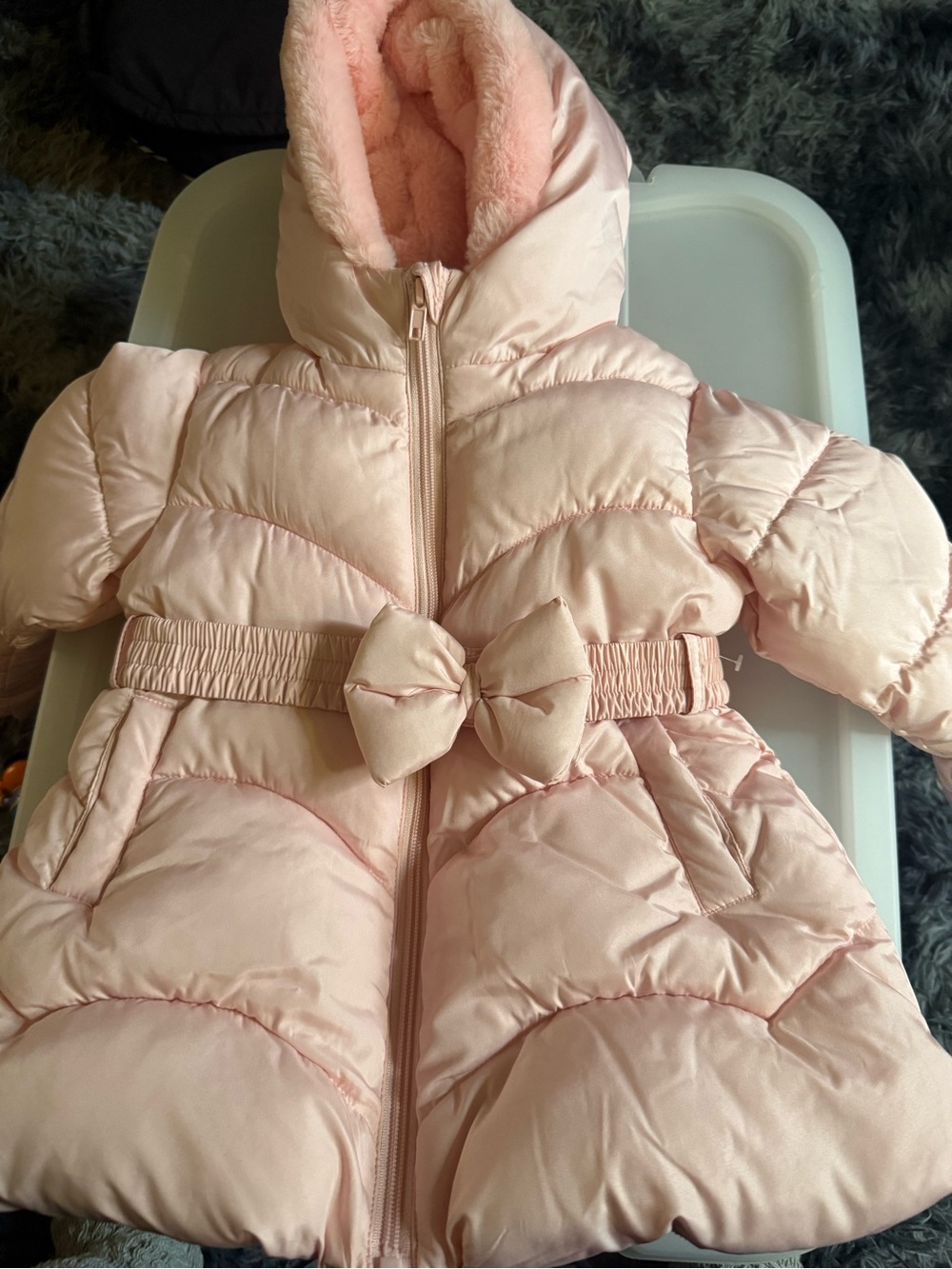Rothschild Pink Puff Jacket with Bow